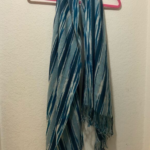 NWT Missoni Wool Blend  Scarf blue .Made in Italy - Picture 2 of 6